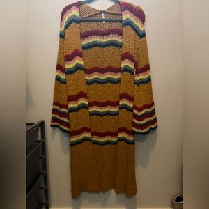 Free People striped long sweater